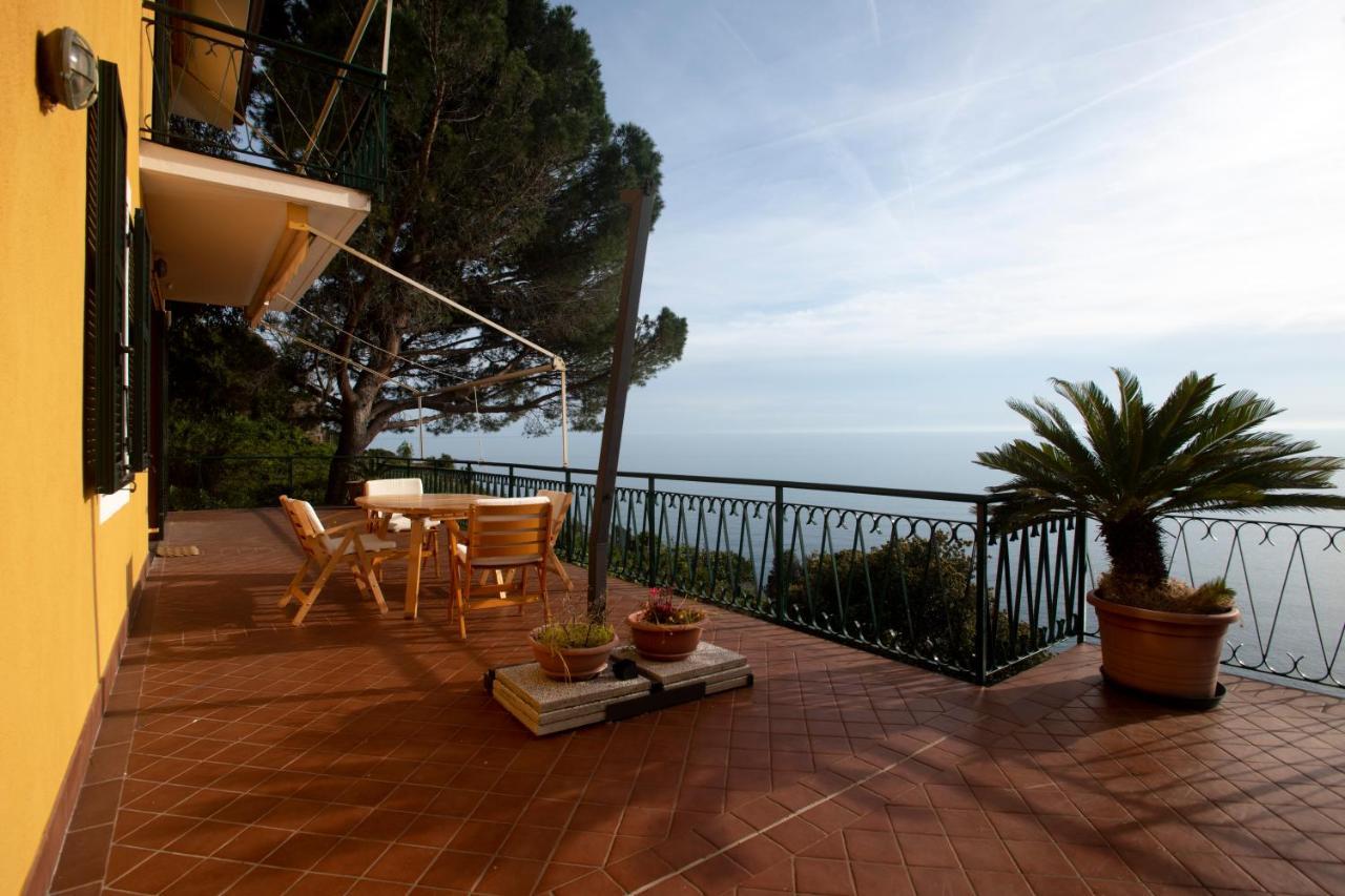 080 - La Villa Storica Il Vigneto 45B, Terrazza Sul Mare - Parcheggio Privato Gratis Moneglia Bagian luar foto