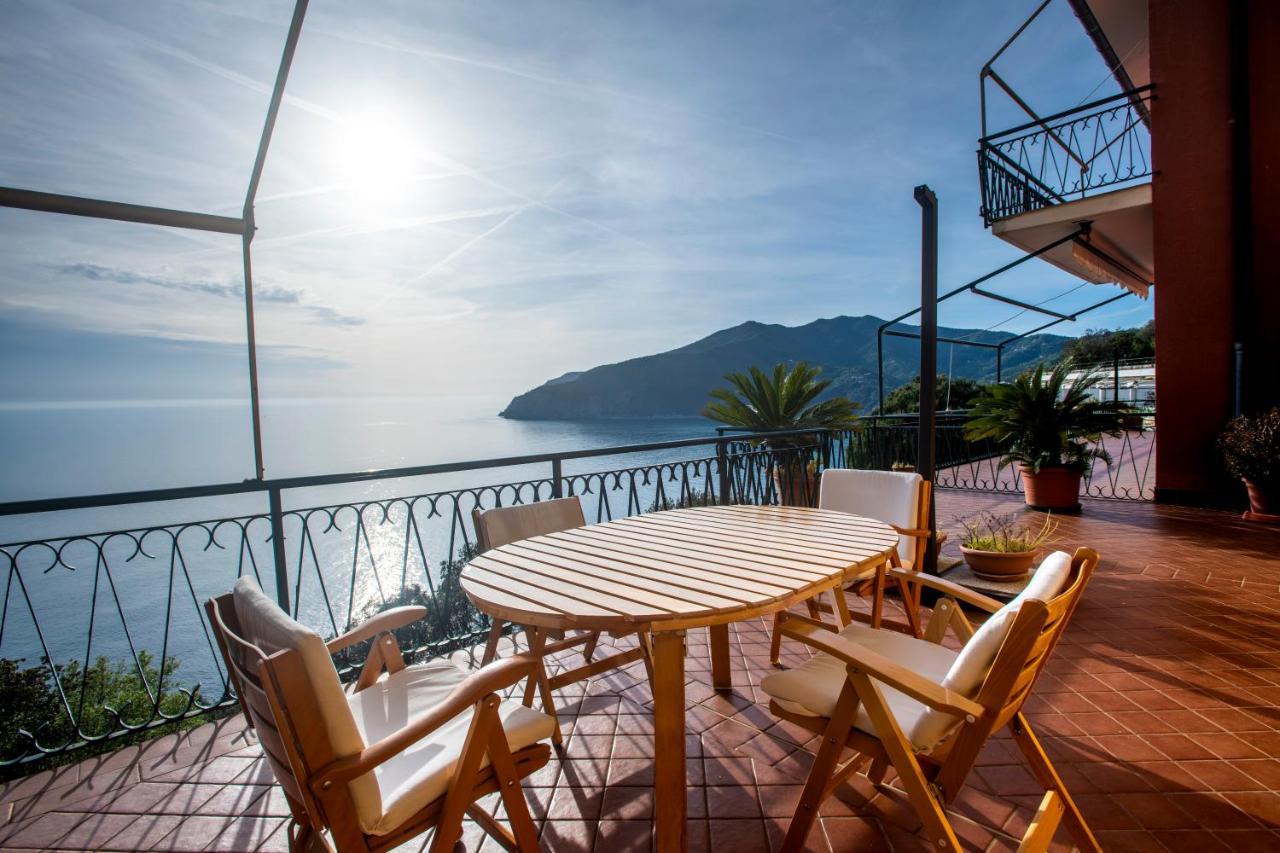 080 - La Villa Storica Il Vigneto 45B, Terrazza Sul Mare - Parcheggio Privato Gratis Moneglia Bagian luar foto