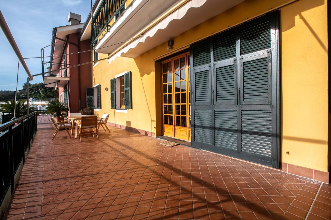 080 - La Villa Storica Il Vigneto 45B, Terrazza Sul Mare - Parcheggio Privato Gratis Moneglia Bagian luar foto