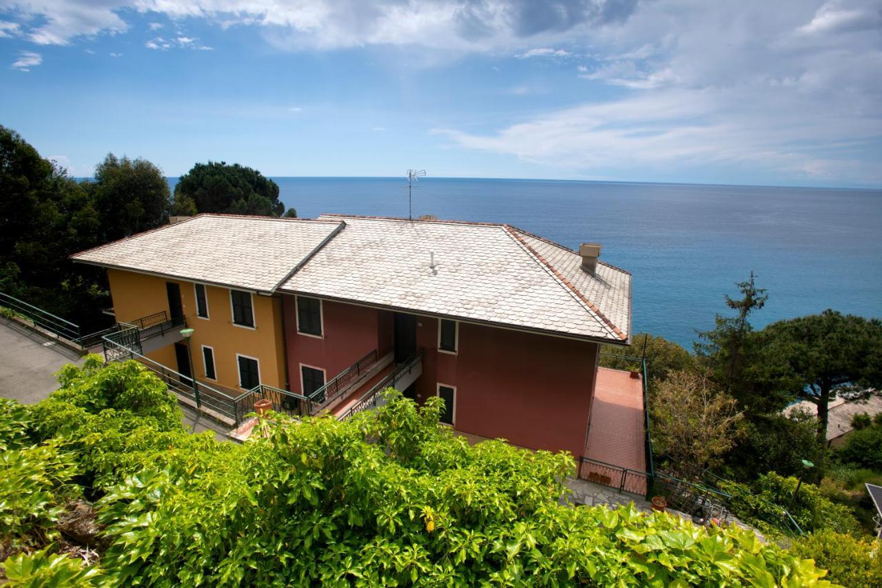 080 - La Villa Storica Il Vigneto 45B, Terrazza Sul Mare - Parcheggio Privato Gratis Moneglia Bagian luar foto
